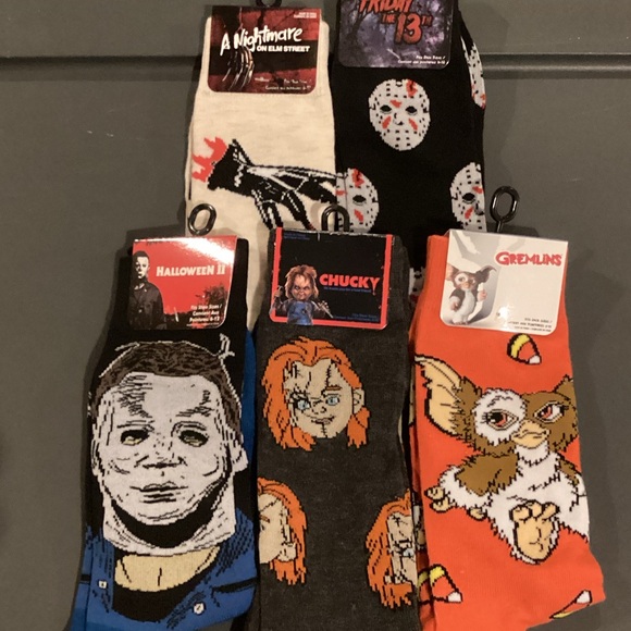 Horror Movie Character Socks Set - Multicolor - Picture 1 of 3